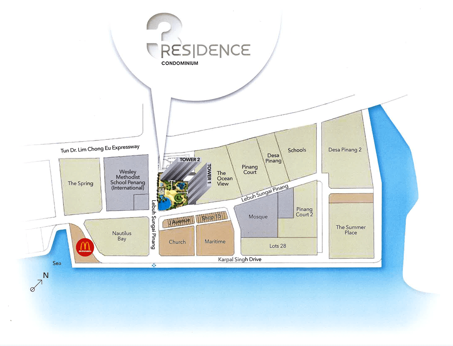 3 Residence location map